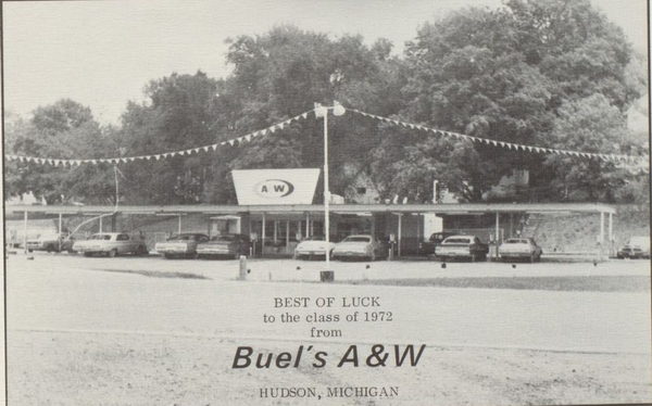 A&W Restaurant - Hudson - 503 S Meridian Rd - 1972 Yearbook Ad